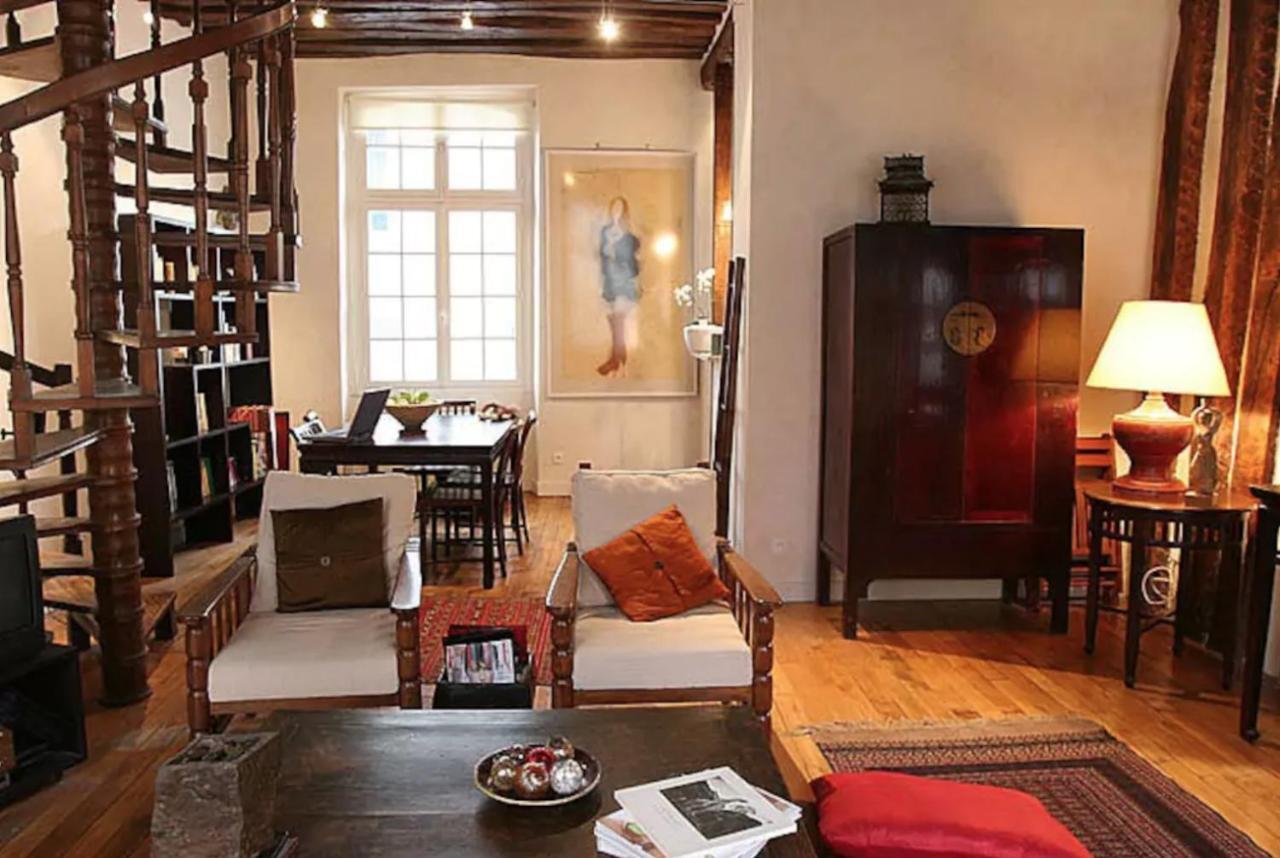 Ferienwohnung Charming Cosy Triplex In Trendy Marais Paris Exterior foto