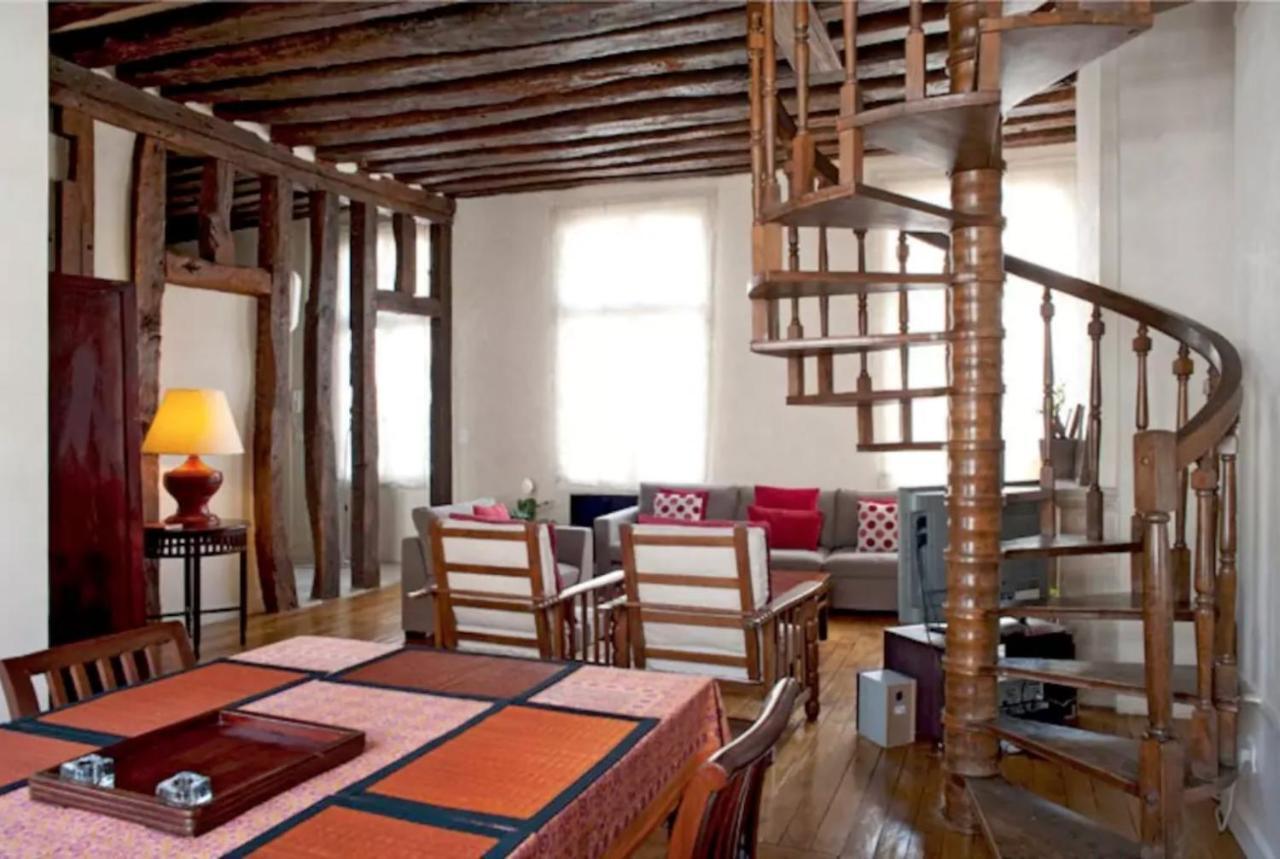 Ferienwohnung Charming Cosy Triplex In Trendy Marais Paris Exterior foto
